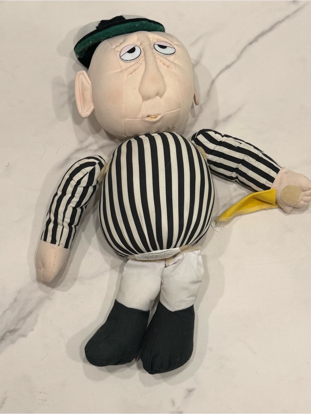 VTG Revenge on the Referee Tear Apart Stress Doll 1988 Football Doll Missing Tie